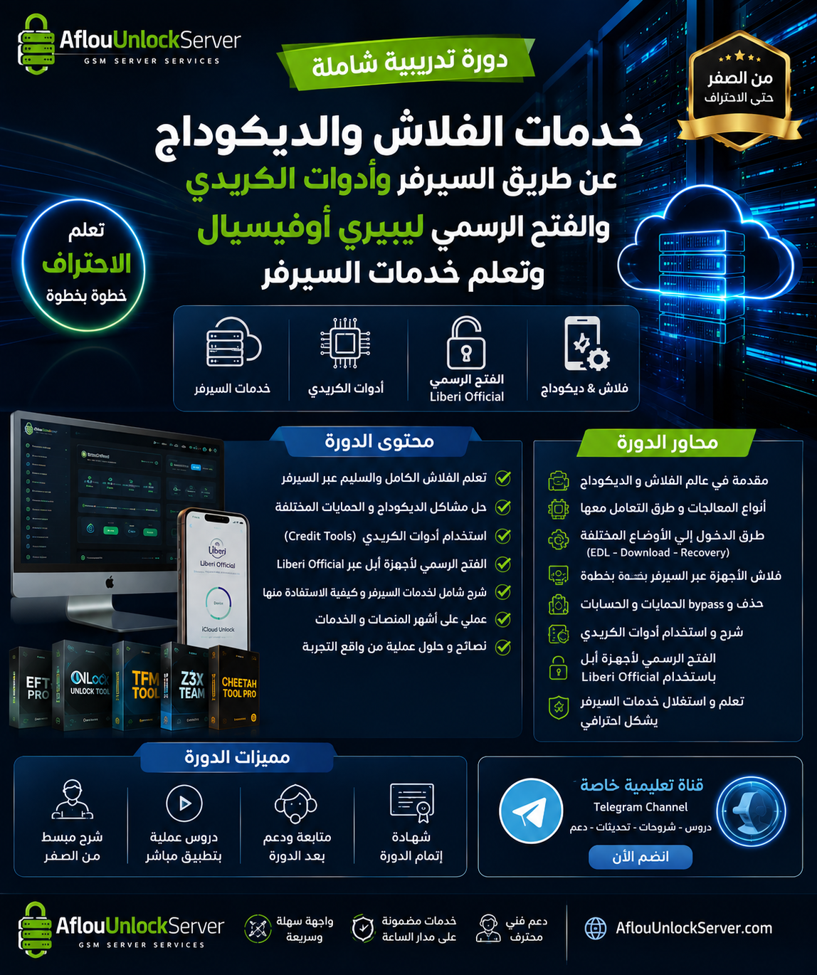 دورة ماستركلاس المسجلة التدريبية لخدمات السوفتوار و السيرفر ⚡